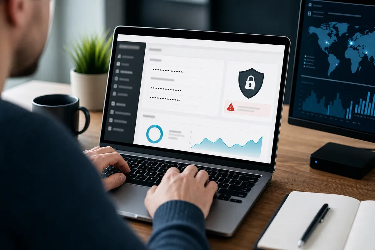 tableau de bord WordPress avec alerte All in One SEO et tokens protégés