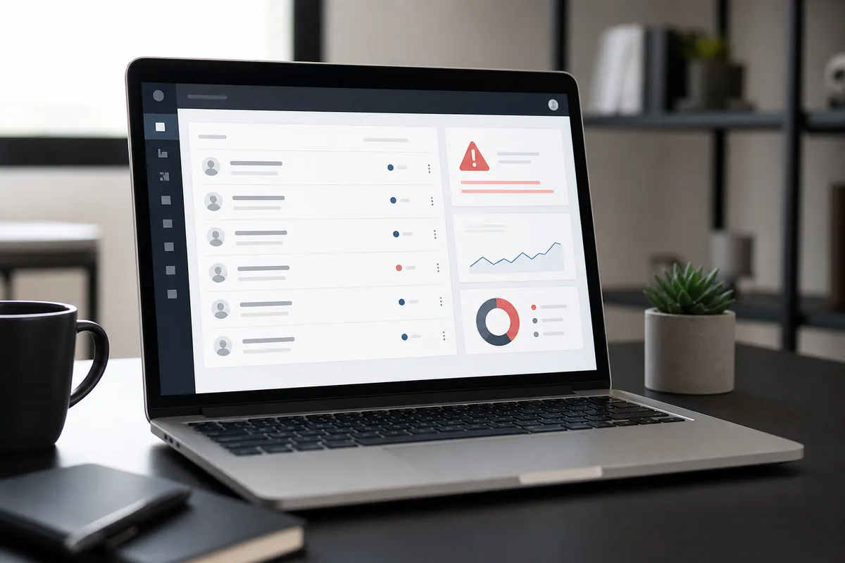 tableau de bord WordPress avec alerte Easy Elements Elementor et comptes administrateurs