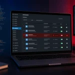tableau de bord WordPress avec alerte plugin compromis et fichier wp-config surveillé