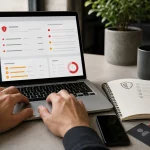 ordinateur WordPress avec alerte WishList Member et comptes membres à vérifier