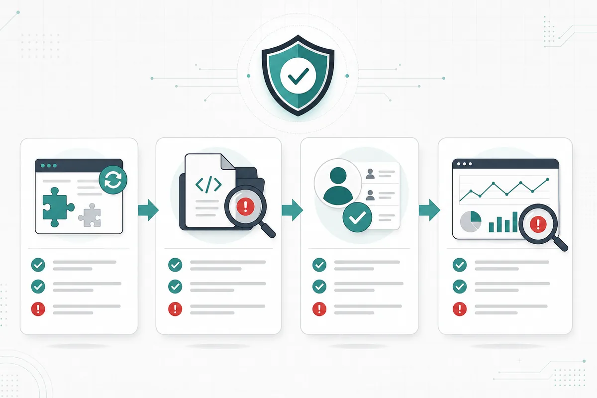 schéma de contrôle WordPress après une campagne webshell WP-SHELLSTORM