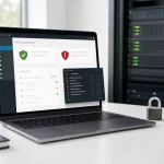 tableau de bord WordPress avec alerte de mise à jour sécurité du cœur